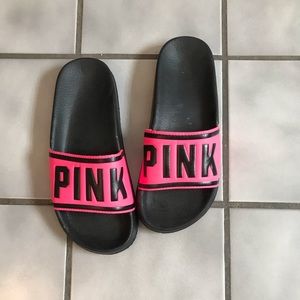 VS pink slip on sandals